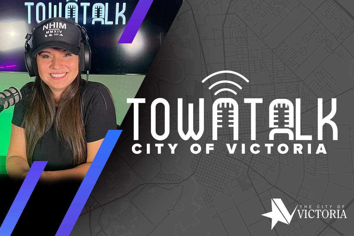 TownTalk promotional image featuring host Ashley Strevel