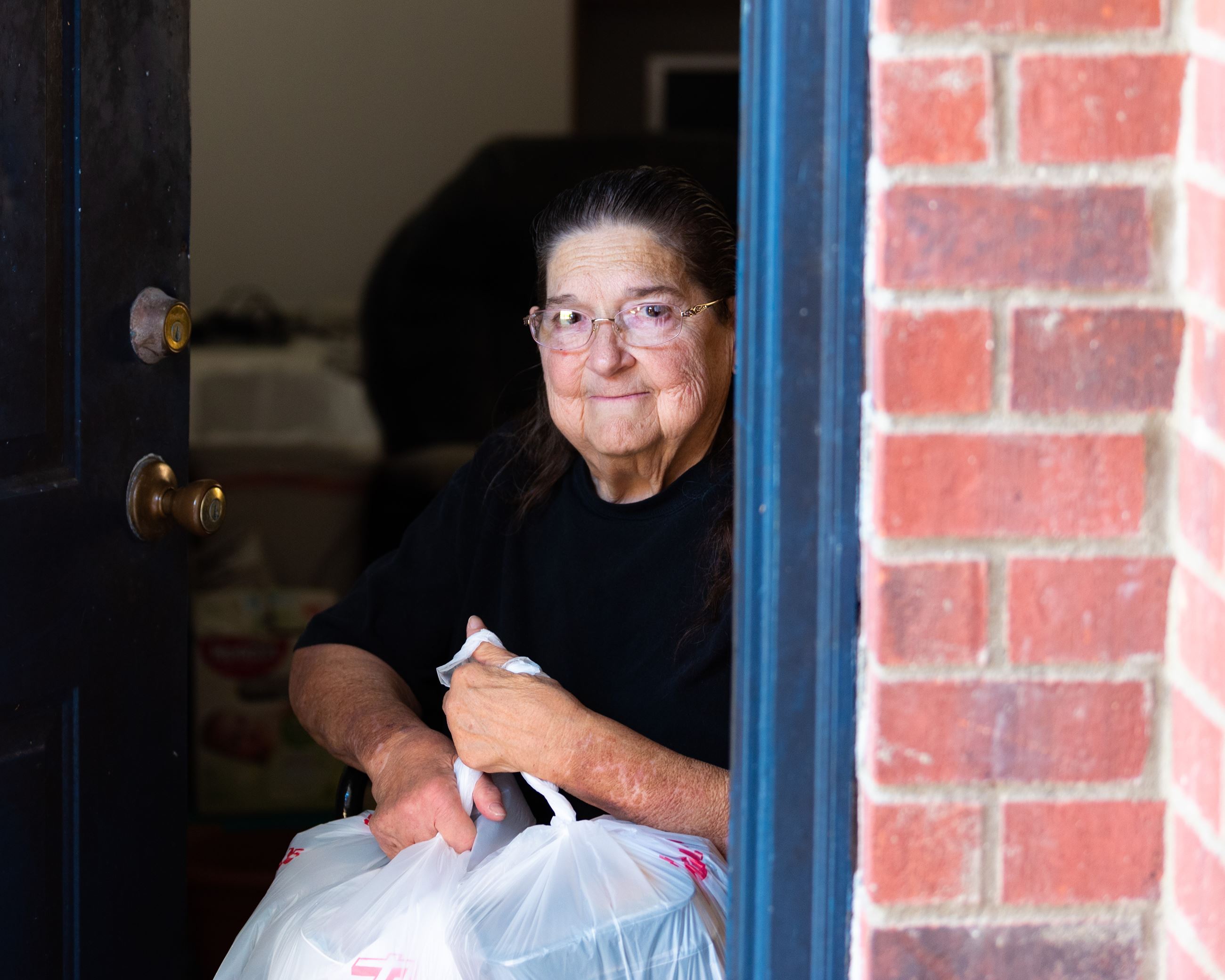 M.O.W. participant at door to door drop off service