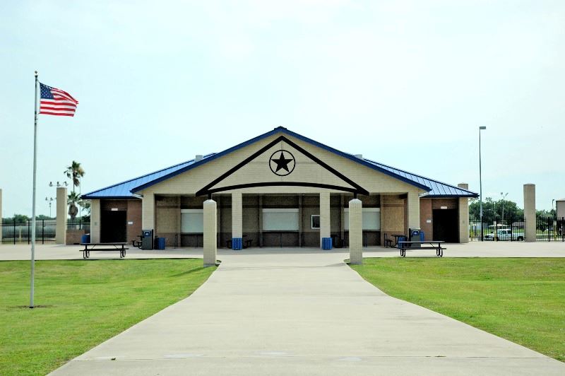 Sidewalk leading to the concession stand at the Youth Sports Complex