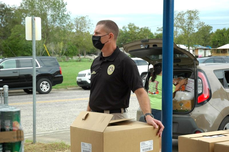 Food Bank drive up distribution 27