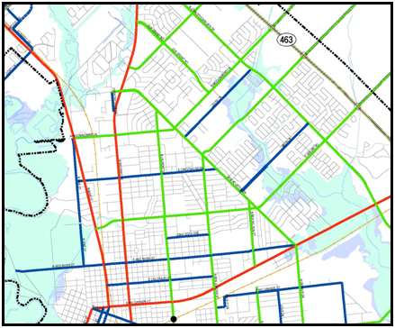 Thoroughfare Master Plan map